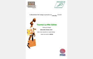 Programme du Tournoi La Mie Câline