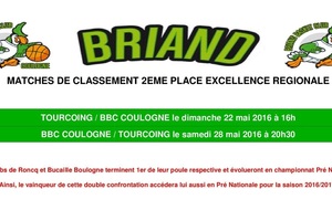 Matches de classement 2eme place Excellence Régionale ! BBC Coulogne A / Tourcoing !