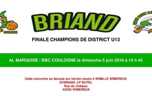 Finale Champions de District U13 : AL Marquise / BBC Coulogne