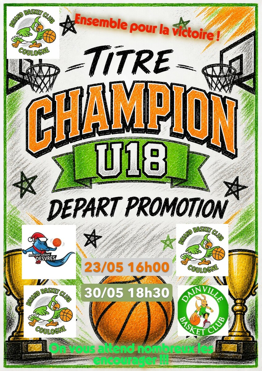 FINALES CHAMPIONNATS PROMOTION DEPT  U18 et EXCELLENCE DEPT U13 B