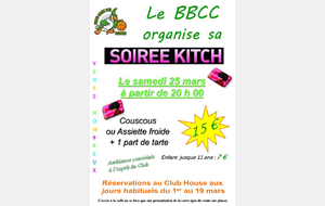 REPAS DANSANT BBCC SAMEDI 25 MARS !