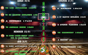 Les matchs de la semaine et du week-end : 