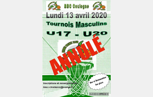 Annulation Tournois U17 & U20