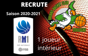 🏀Equipe R1-Pré Nationale : Recrutement Joueur Intérieur🏀