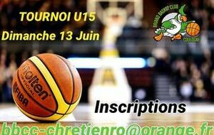 🏀Tournoi U15 Masculins Région / Départ🏀