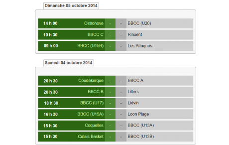 Programme des rencontres des 4 et 5 octobre