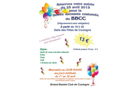 Soirée dansante du BBCC : samedi 25 Avril 2015