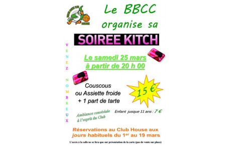 REPAS DANSANT BBCC SAMEDI 25 MARS !