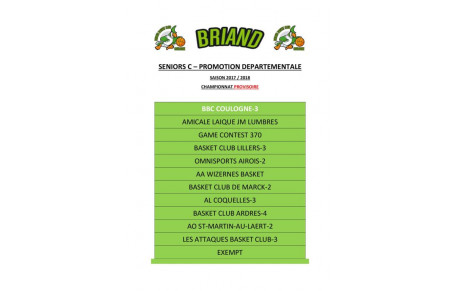 Le championnat Promotion départementale est connu !