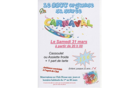 SOIRÉE CARNAVAL BBCC