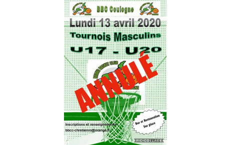 Annulation Tournois U17 &amp; U20