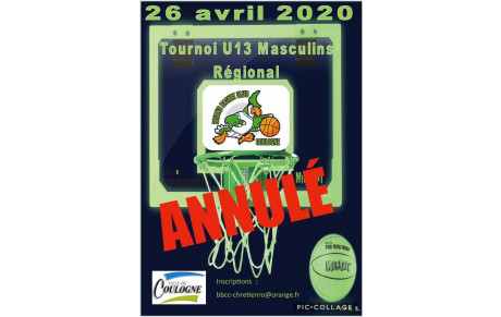 Annulation Tournoi U13
