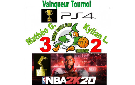 Tounoi NBA2K20 : Victoire de Mathéo G.