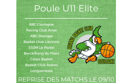 Saison 2021 / 2022 : Poule U11A Elite