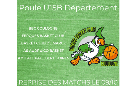 Saison 2021 / 2022 : Poule U15B Département
