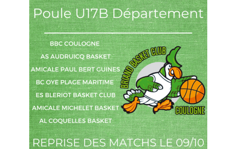Saison 2021 / 2022 : Poule U17B Département