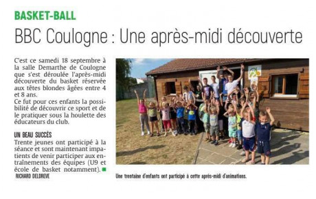 Article Nord Littoral du 24-09-2021 Après-midi découverte