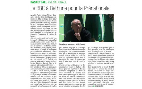 Article Nord Littoral du 25-09-2021 Début Championnat Séniors A