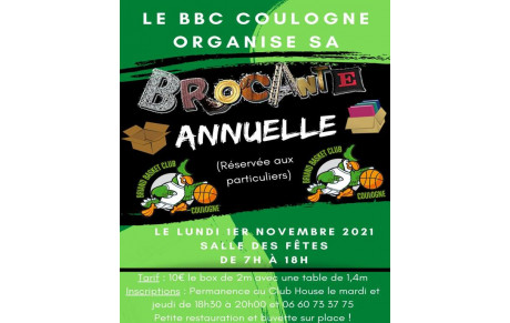 🟢⚪️ La BROCANTE du BBC Coulogne ⚪️🟢